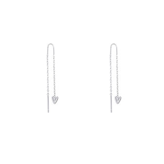 Oorbellen E5444-1 Go trough heart zilver - Day&amp;Eve