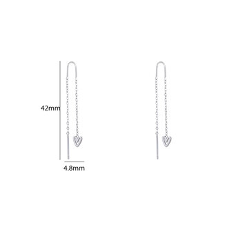 Oorbellen E5444-1 Go trough heart zilver - Day&amp;Eve