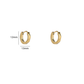 Oorbellen E5413-2 Small facet creole goud - Day&amp;Eve