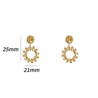 Oorbellen E5328-2 Small flower dangle goud - Day&amp;Eve