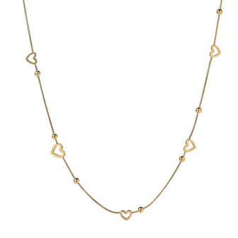 Ketting N5349-2 Smooth heart necklace goud- ​​​​​​​Day&amp;Eve 