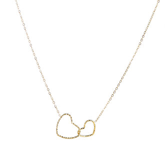 Ketting N5211-2 Double heart necklace goud - ​​​​​​​Day&amp;Eve 