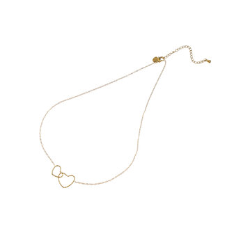 Ketting N5211-2 Double heart necklace goud - ​​​​​​​Day&amp;Eve 