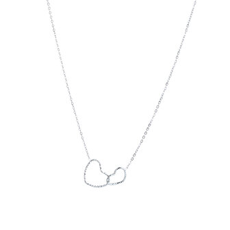 Ketting N5211-1 Double heart necklace zilver - ​​​​​​​Day&amp;Eve 