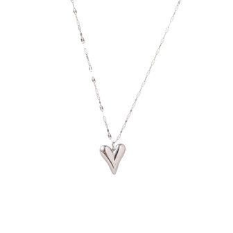 Ketting N5344-1 Hollow heart necklace zilver - ​​​​​​​Day&amp;Eve 