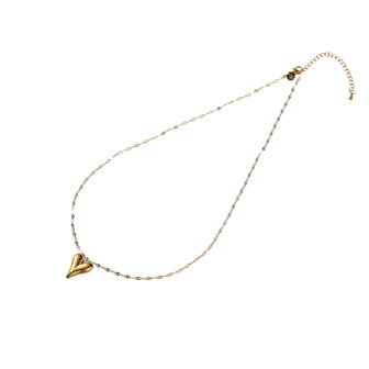 Ketting N5344-2  Hollow heart necklace goud - ​​​​​​​Day&amp;Eve 