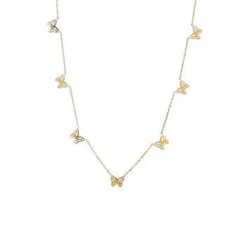 Ketting N5346-2  Butterfly necklace goud - ​​​​​​​Day&amp;Eve 