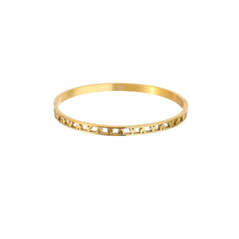 Armband bangle B5369-2 hearts goud - Day&amp;Eve