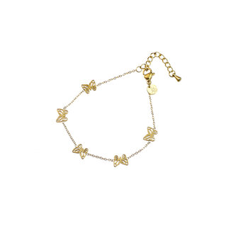 Armband B5346-2 butterfly goud - Day&amp;Eve