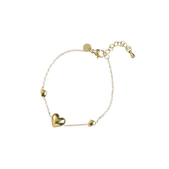 Armband B5358-2 triple heart goud - Day&amp;Eve