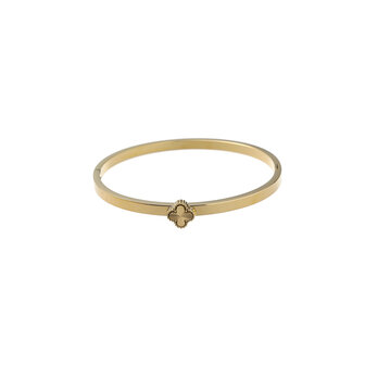 Armband bangle B5208-2 clover goud - Day&amp;Eve