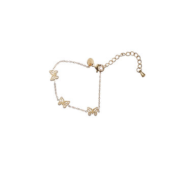 Armband TB5346-2 tiny butterfly bracelet goud - Day&amp;Eve 