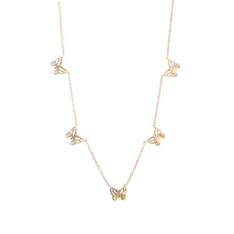 Ketting TN5346-2 butterfly necklace tiny goud - ​​​​​​​Day&amp;Eve 