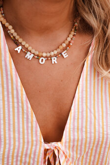 Ketting Amore pastello ketting goud - Label Kiki