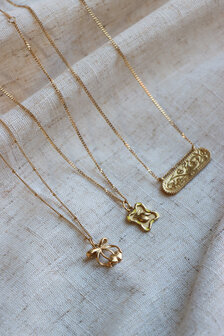 Ketting Flower market ketting goud - Label Kiki