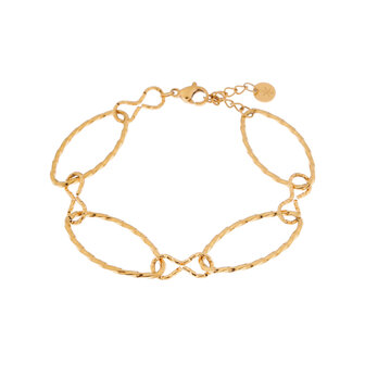 Armband Infinity Oval goud - Label Kiki