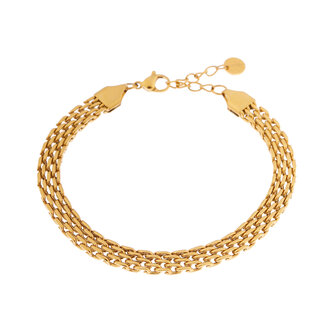 Armband Flat chain goud - Label Kiki