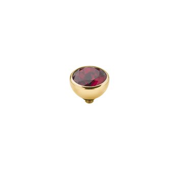 Steentje twisted Basic Dark Red stone 4 mm goud M01SR 5017 - Melano