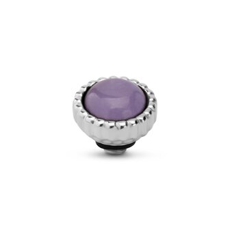 Steentje twisted  Bali Gem Petite Purple Jade 7 mm zilver TMD9 - Melano