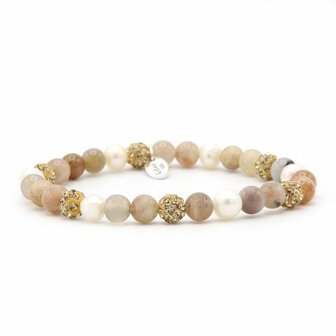 Armband spiral warm breeze gold crystal xs - Karma