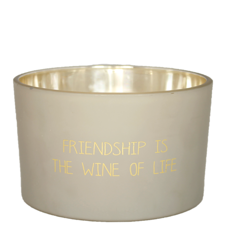 Geurkaars Friendship is the wine of life- MyFlame