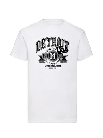 T-shirt Detroit wit - Pinned by K