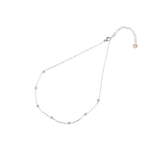 Ketting TN0481-1 ruitje tiny  zilver - Day&Eve 