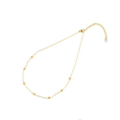 Ketting TN0481-2 ruitje tiny goud - Day&Eve 