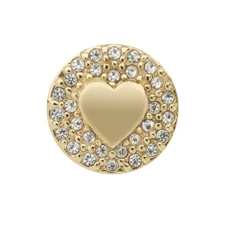 Bedel crystal heart (zilver/goud) - Imotionals