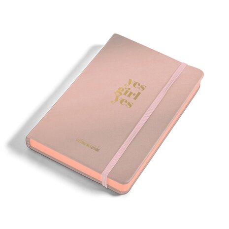 Notebook Yes Girl Yes roze - Studio Stationery