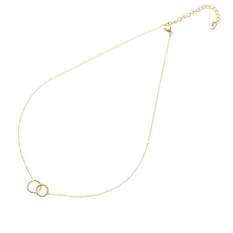 Ketting N2742-2 double hoop goud - Day&Eve 