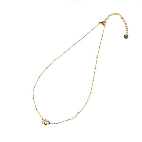 Ketting N1327-2 double heart goud - Day&Eve 