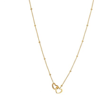 Ketting N1327-2 double heart goud - Day&Eve 