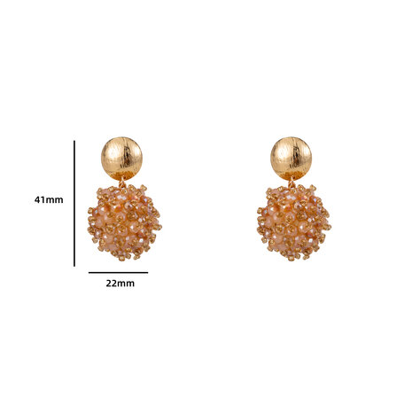 Oorbellen E3501-6 Beads ball nude mix - Day&Eve 