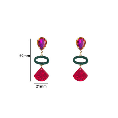 Oorbellen E3586-4 Dangling slice earring rainbow - Day&Eve 