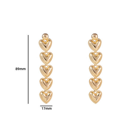 Oorbellen E3551-2 Dangling hearts - Day&Eve 