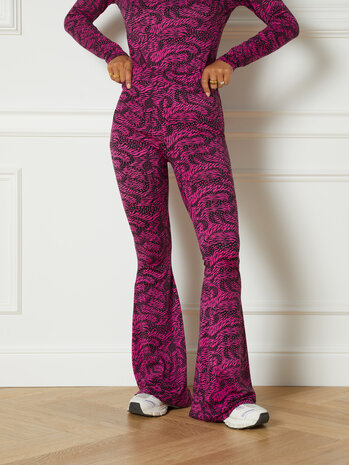 broek flared heart zebra pants Abba - Refined Department