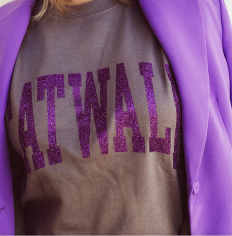 Sweater Catwalk glitter Purple - PinnedByK