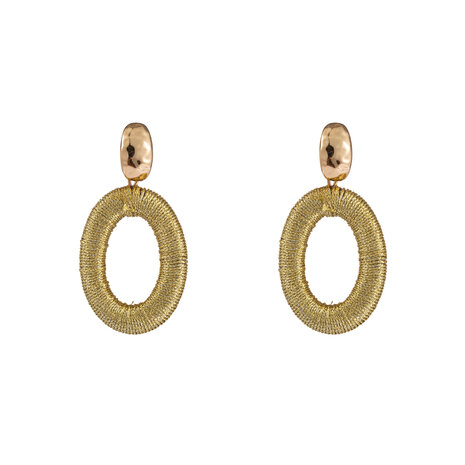 Oorbellen E3617-2 threaded oval gold - Day&Eve