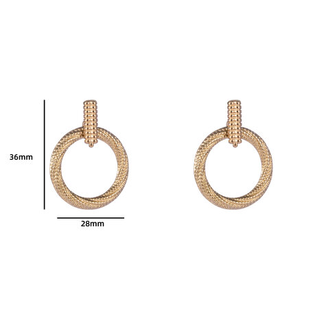 Oorbellen E3876-2 classic twisted earring goud - Day&Eve 