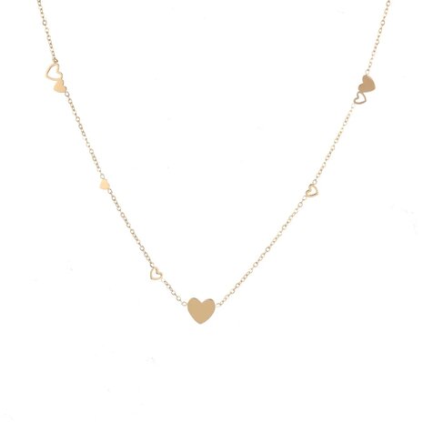 Ketting TN2227-2 hearts goud - Day&Eve 