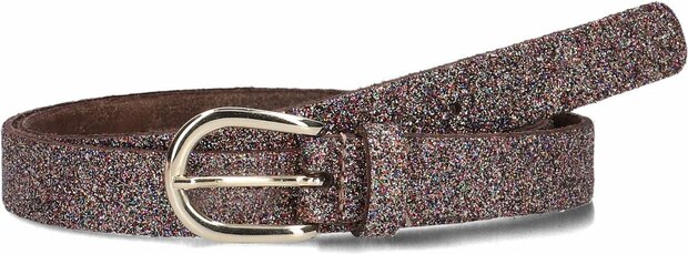 Riem leer glitter multi - Elvy Fashion