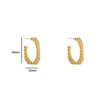 Oorbellen E4296-2 cut out hearts hoop goud- Day&Eve 