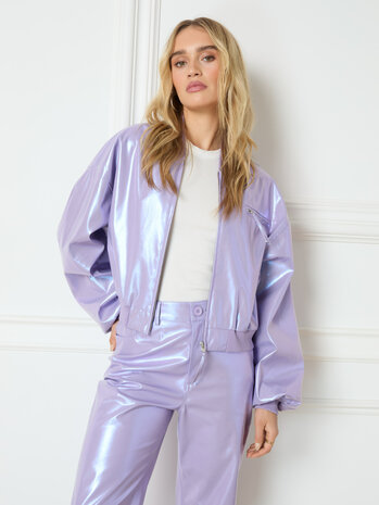 Jacket metallic bomber lila MILEY - Refined Department