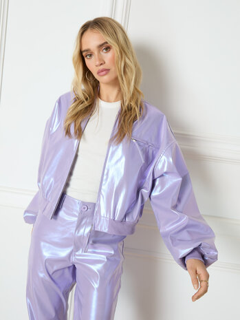 Jacket metallic bomber lila MILEY - Refined Department