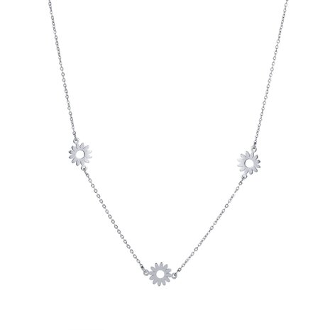 Ketting N4408-1 3 flowers necklace zilver - ​​​​​​​Day&Eve 