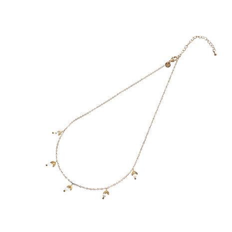 Ketting N4344-2 dangle leaves necklace goud - ​​​​​​​Day&Eve 