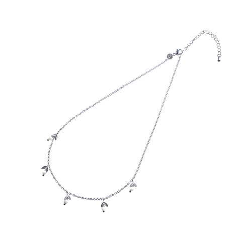 Ketting N4344-1 dangle leaves necklace zilver - ​​​​​​​Day&Eve 