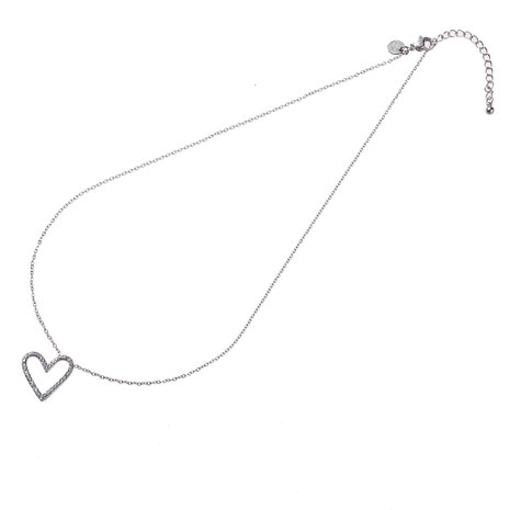 Ketting N4281-1 sparkle heart necklace zilver - ​​​​​​​Day&Eve 