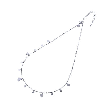 Ketting N4499-1 hearts on the side necklace zilver - ​​​​​​​Day&Eve 